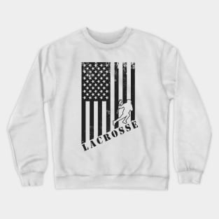 Lacrosse Usa American Flag Crewneck Sweatshirt